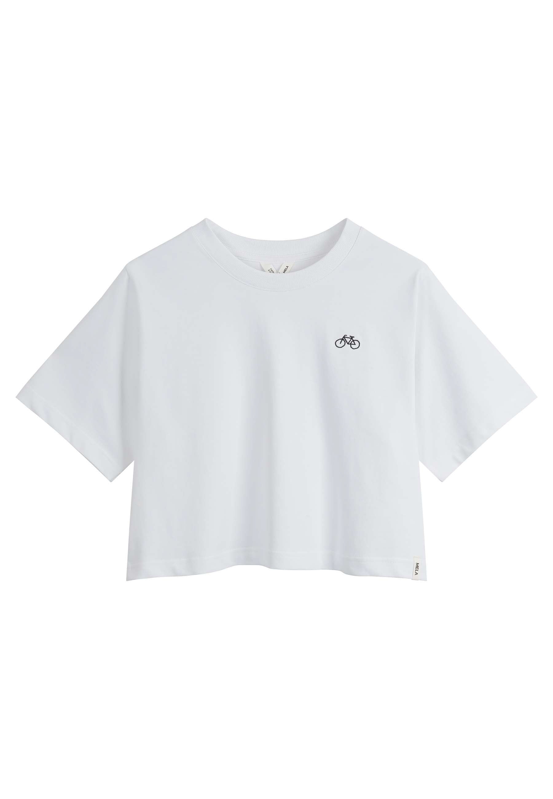 Cropped T-Shirt schwer Style JOSHNA Embroidery