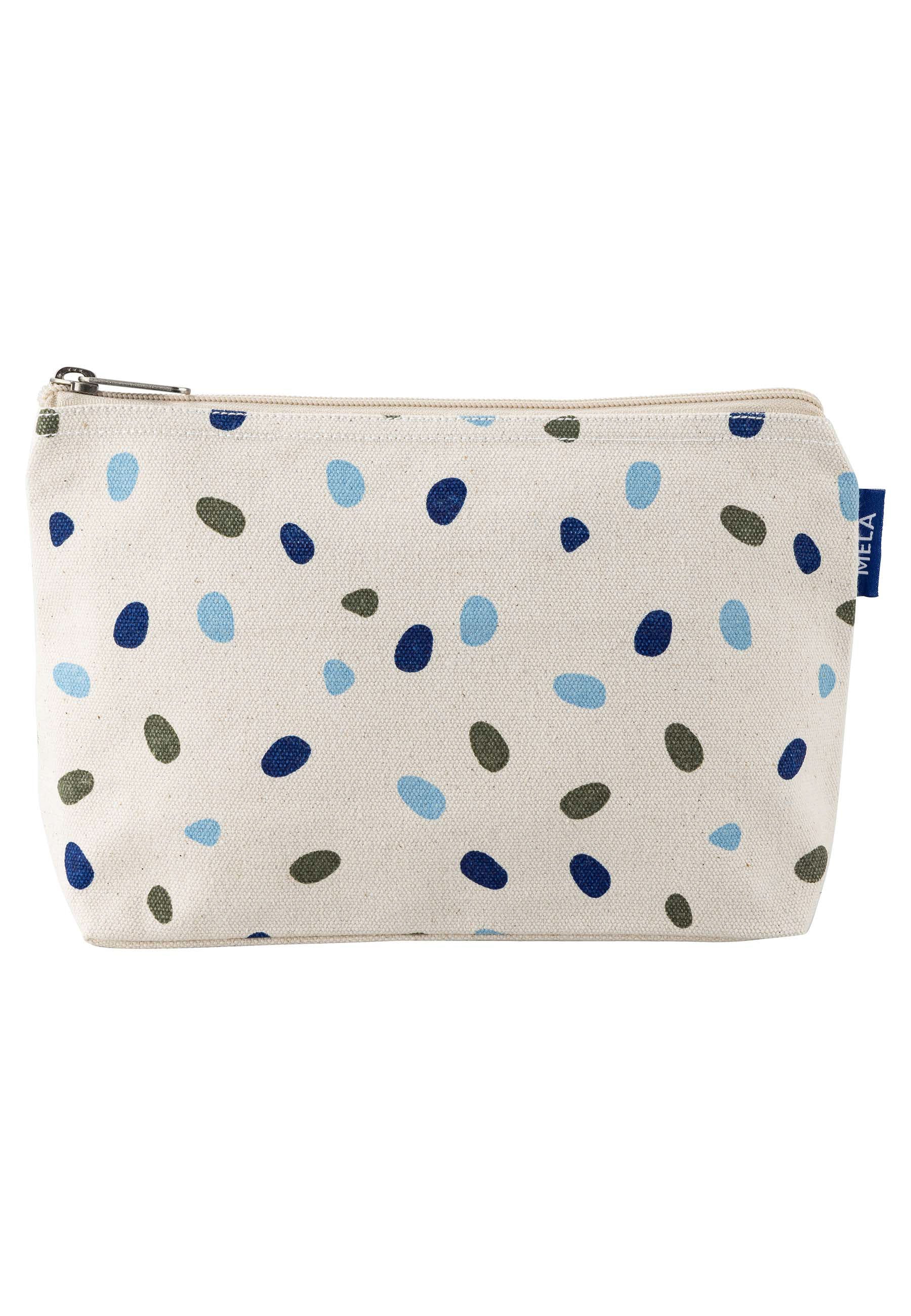 #Farbe_greige / blue dots print