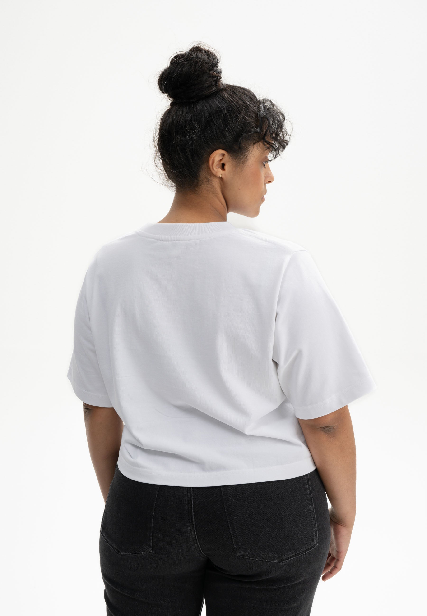 Cropped T-Shirt schwer Style JOSHNA Embroidery