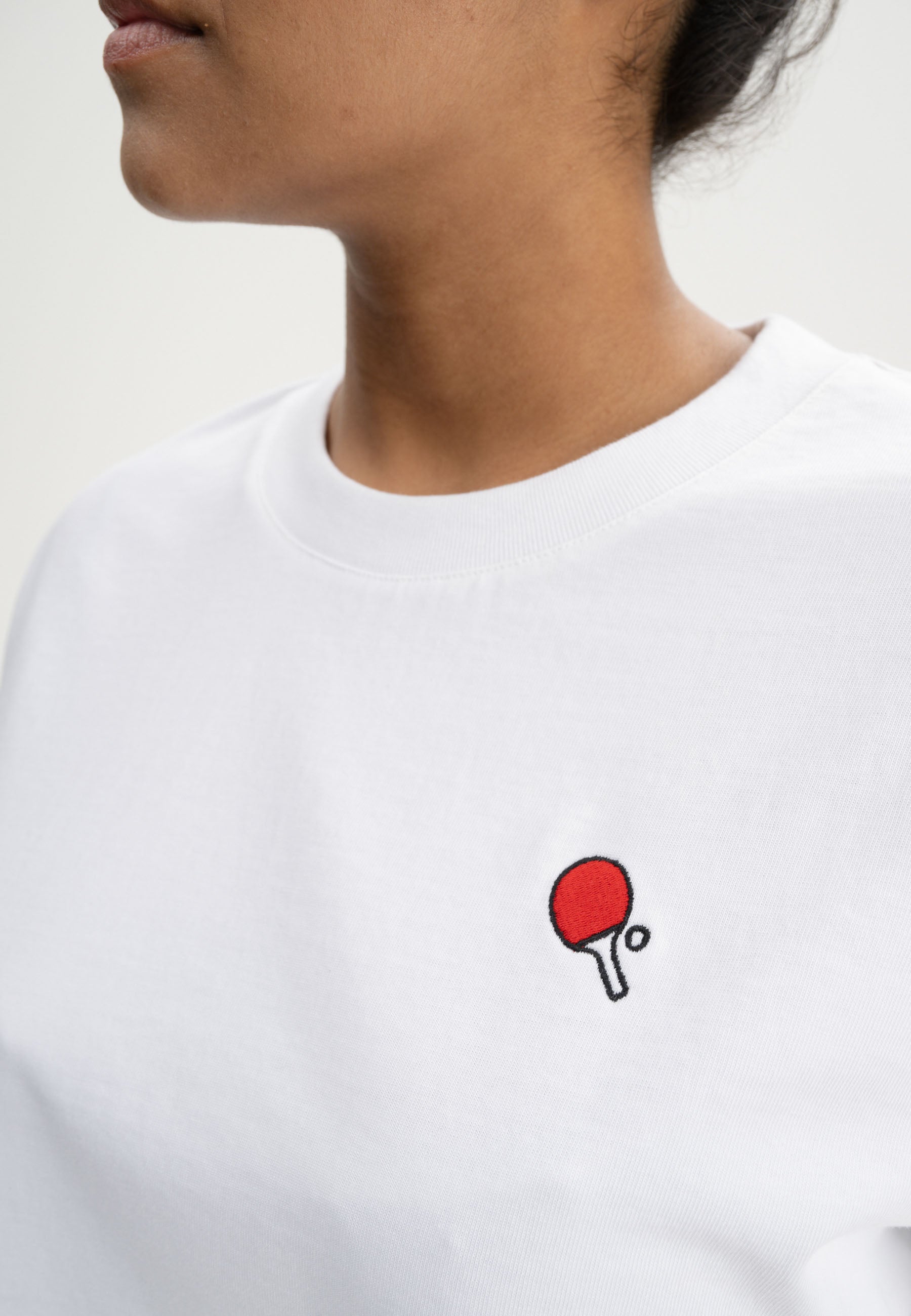 Cropped T-Shirt schwer Style JOSHNA Embroidery