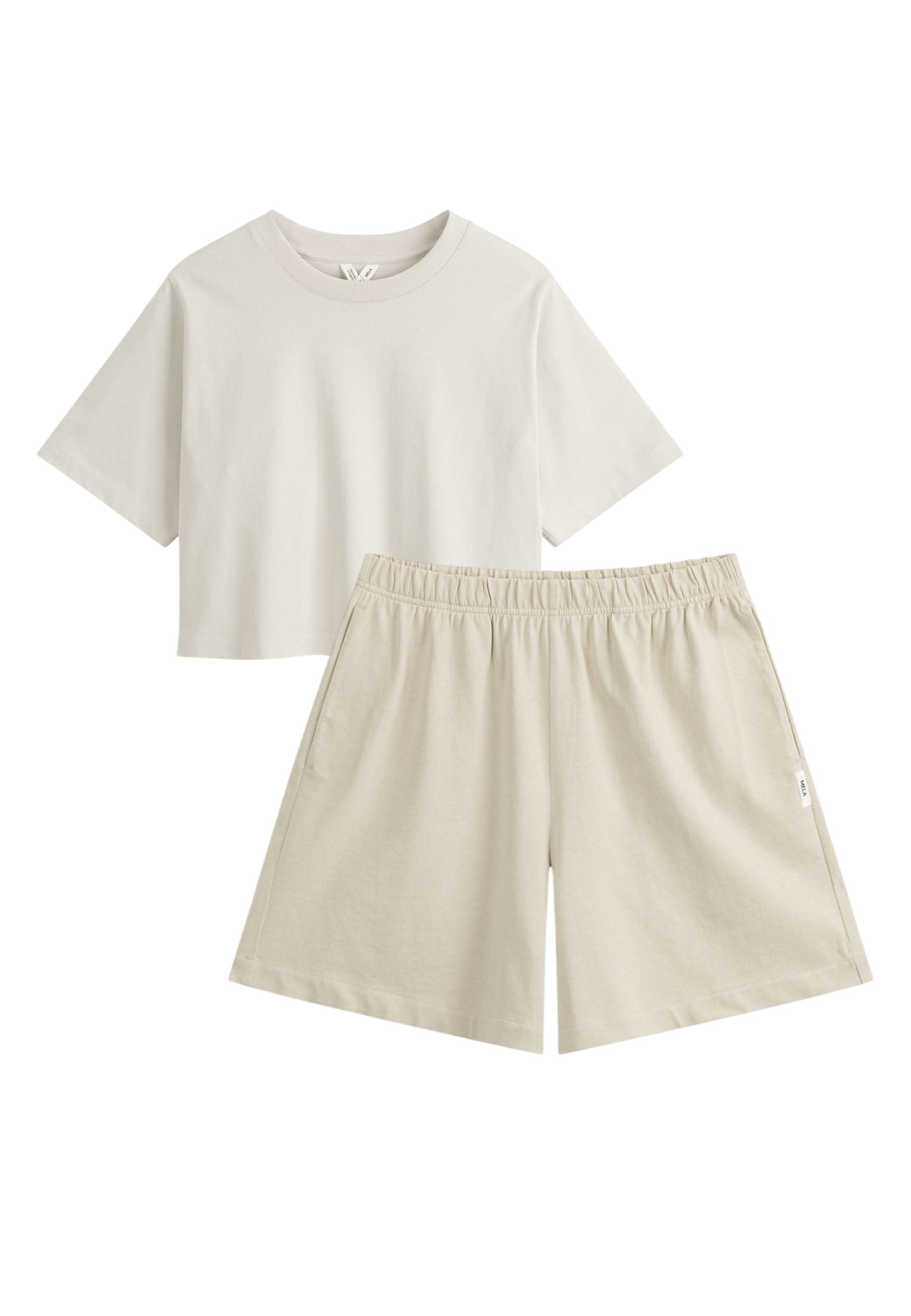 Bundle Cropped T-Shirt JOSHNA + Jersey Shorts JIVIKA